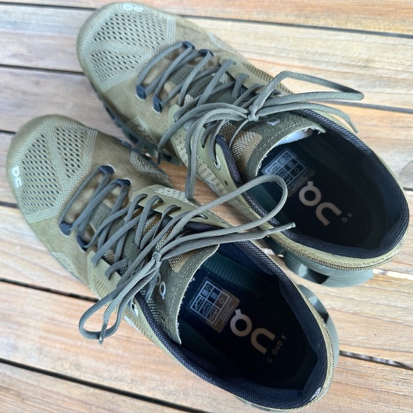 On Running Shoes Olive Army Green Athletic Sneakers Walking Work✨Like New - Picture 5 of 7